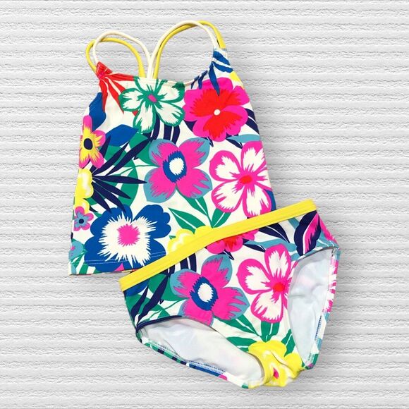 Boden | Tropical | Floral | Tankini | Swimsuit Size 4/5 - Picture 1 of 4